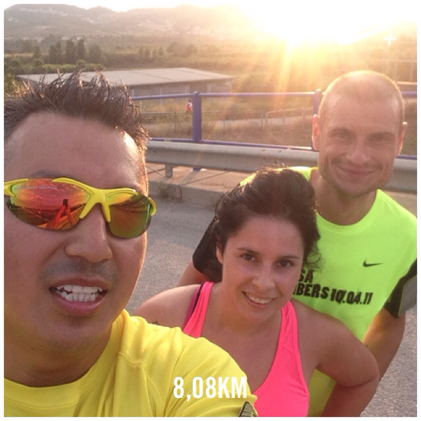 Estamos tan agustito!!!! Acabo de correr 8,08 km a un ritmo de 6'44"/km con Nike+. go.nike.com/823flec #nikeplus