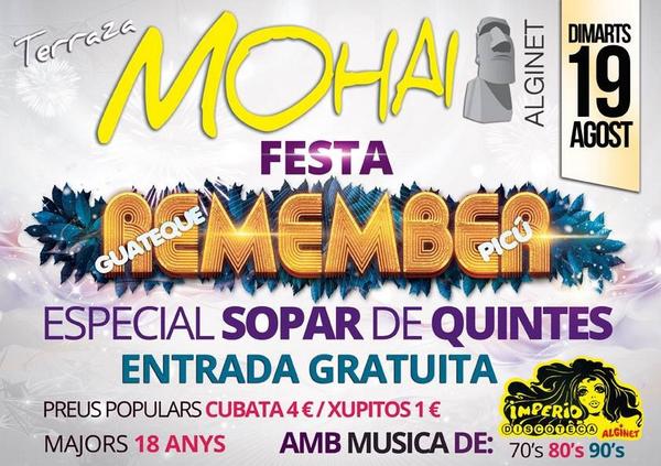TROPICANA_disco's tweet photo. Aquesta nit després del sopar de quintes... Festa Remember a MOHAI!!!  #Festes2014 #EntradaGratuita #PreusPopulars http://t.co/YY4IXnB7cd