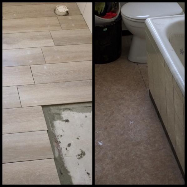 PVC raus, Fliesen rein. Es war die richtige Entscheidung! #workinprogress