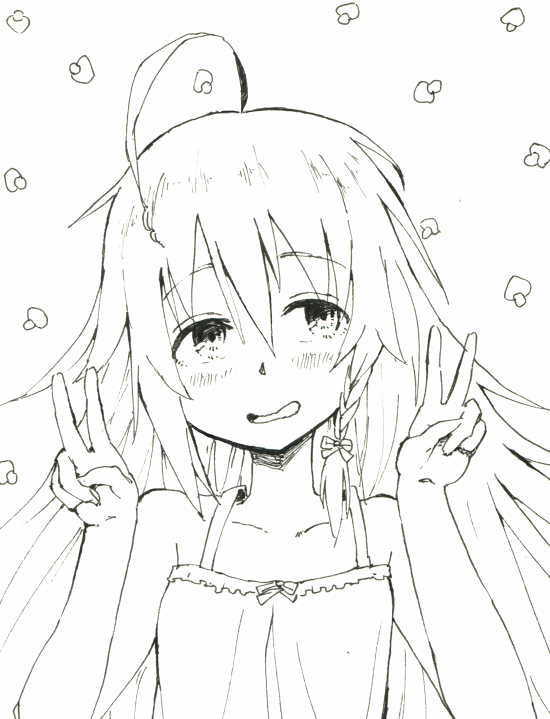 フヒ顔ダブルピース 
