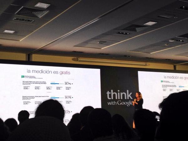 GoogleChile's tweet photo. Flavia Verginelli: "La medición es gratis, pero no sirve de nada si no tienes un insight" #ThinkCL http://t.co/WPaNAdq4Fh