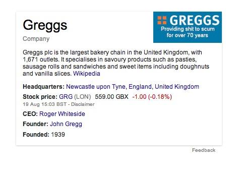 carriecoles32's tweet photo. Great reaction from @GreggstheBakers on this beaut of a logo... Touché! And I'll have a doughnut please #FixGreggs http://t.co/2jyx2PPHYD