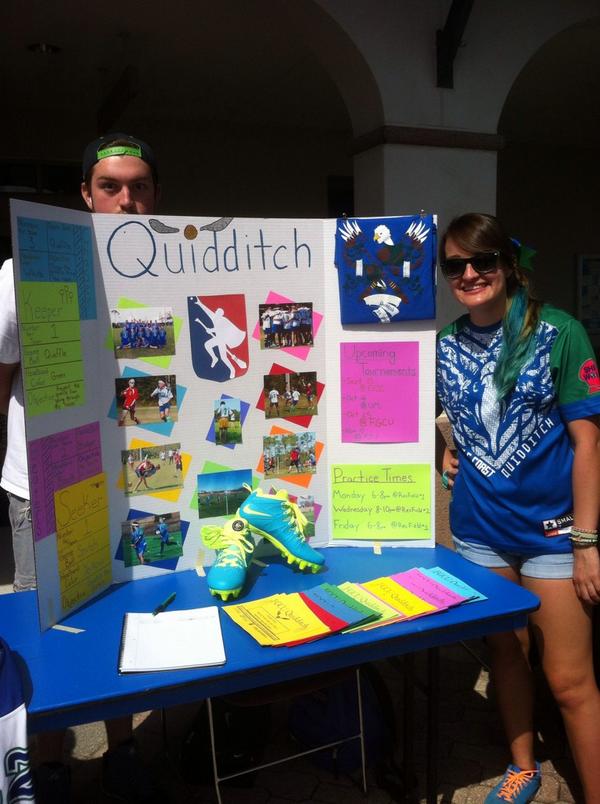 FGCUQuidditch's tweet photo. Come visit us at the rexpo for info on joining the team and upcoming tournaments!! http://t.co/QmntToIpF1