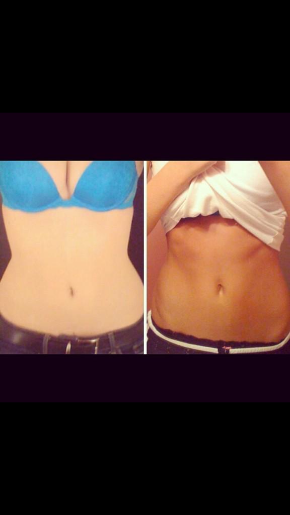 StrongIsFierce's tweet image. I know I haven't been on in a long time but I'm keeping to my workouts! Here's my before and after picture as proof!