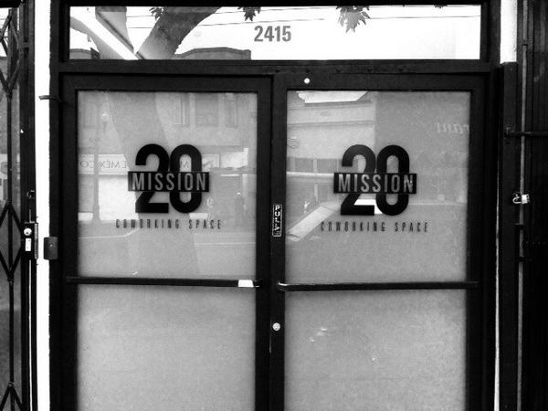 20MissionCowork's tweet photo. New window decals for our #coworking space have arrived! http://t.co/MEJyrxUJNJ