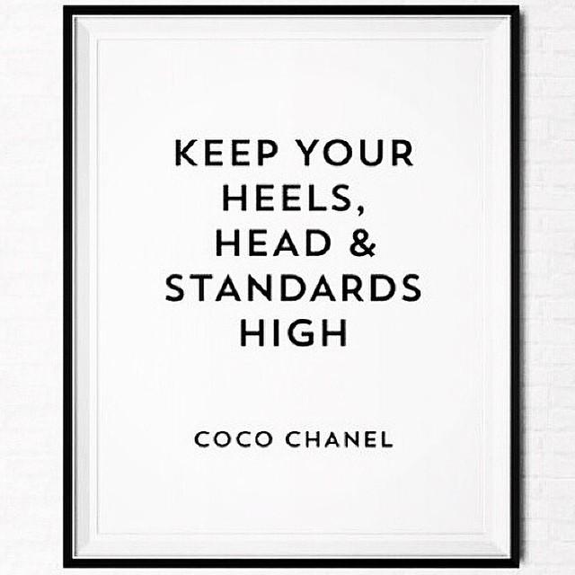 Keep Your Heels Head and Standards High Fashion Chanel Quote Printable Wall  Art, Modern Girl Room Rose Gold Art, Chanel Print, Fashion Print - Etsy |  Rose gold wall art, Modern girls