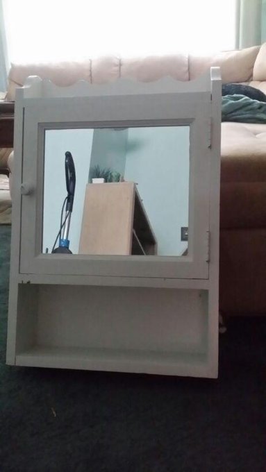 Got a few things at online yardsales yesterday for cheap.  This medicine cabinet and a wall mount for<a href="/tag/fuck"class="tags"><span>#fuck</span></a><a href="/tag/ihatebugs"class="tags"><span>#ihatebugs</span></a><a href="/tag/timeforanap"class="tags"><span>#timeforanap</span></a><a href="/tag/waspsarethedevil"class="tags"><span>#waspsarethedevil</span></a>