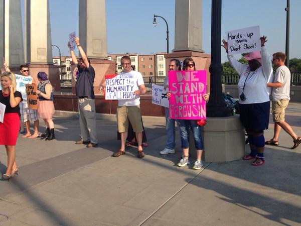 uneditedmedia's tweet photo. At justice for #mikebrown rally in #fargo #northdakota #ferguson @GlobalRevLive http://t.co/6O8ljC5Vbh