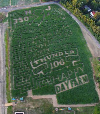 HappyDayFarm's tweet photo. @njfamilymag check out this NJ corn maze celebrating 350 years of our amazing state! http://t.co/TiaXYA1pGt http://t.co/VPiJ5SqpUh