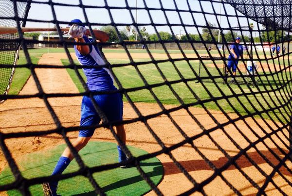 Fort Worth takes batting practice before a do or die game 3 in Harlingen. #GoCats #ULBChampionship