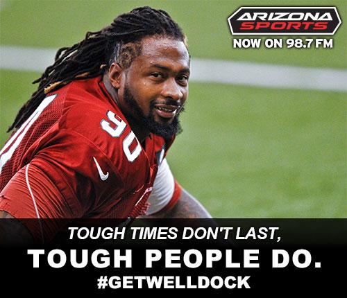 AZSports's tweet photo. Let @ddockett we will miss him this season! RT for a speedy recovery. #BirdGang #AZCardinals #GetWellDock http://t.co/4uYuOuRGV8