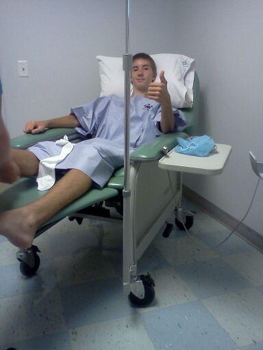 Here is our Bubba after surgery! All went well!!be home this afternoon! Send him a note wishing him well.