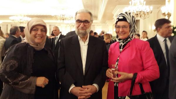 Büyük üstad Hasan Çelebi ve Prof Ümit meriçle çankaya veda resepsiyonunda..