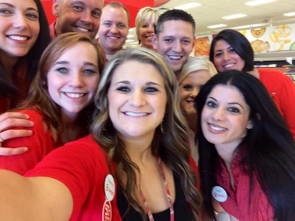 khakikenzietgt's tweet image. "Rocking the red, and working on our selfie cred"... Love being a part of this incredible G391 team #targetselfies