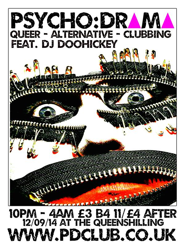 psychodramaclub's tweet photo. Psycho:Drama returns in September with special guest #DJ Doohickey! #altqueer #lgbt #punk #rock #club http://t.co/qivqWAXpij