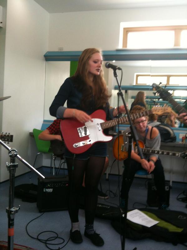 Group rehearsal today playing Should I Stay Or Should I Go by The Clash