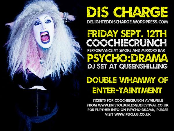 DDischarge's tweet photo. September is gonna be fun on a bun... #altqueer #burlesque #dragqueen #Bristol @psychodramaclub @BrisBurlyFest http://t.co/ek5r1m7Z4s