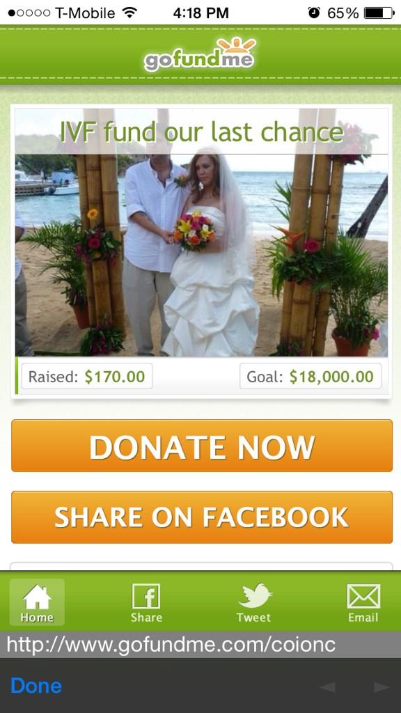 blagblag22's tweet photo. http://t.co/A85z9I4320. Our ivf fund. #infertility #pleasehelp #gofundme #ivfhelp #IVF #RETWEET #crowdfunding http://t.co/SCED7wvOV7