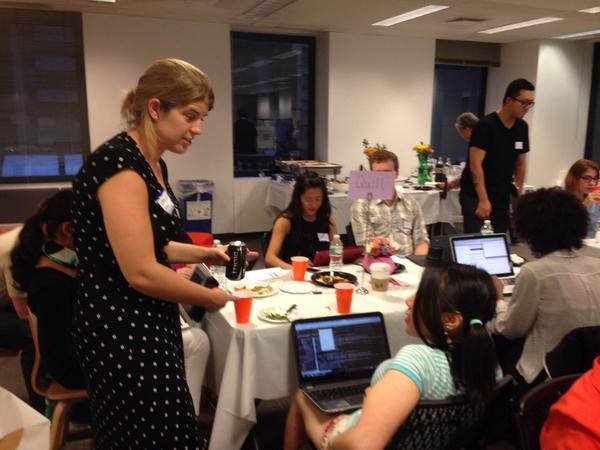leslieborrell's tweet image. Good times at #AmplifyWomenCoders dinner.