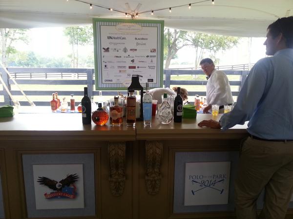 Ice Fox Vodka enjoying Polo in the Park from the bar at the Bluegrass International Cup in Lexington, KY.