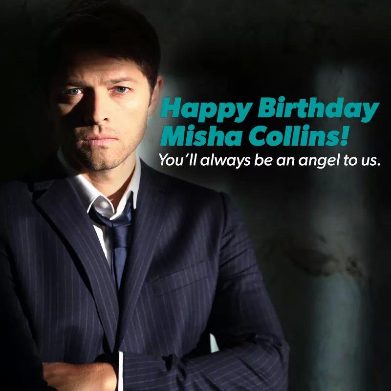 Happy Birthday Misha Collins. Youll always be an angel to us =) 