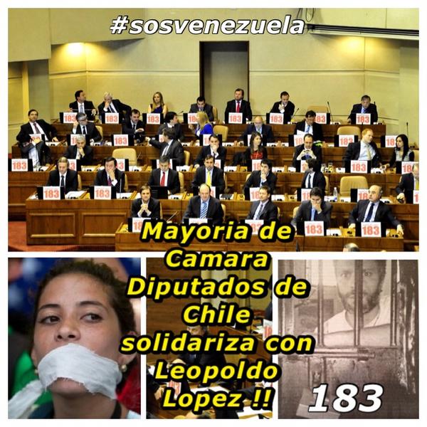 Mayoría de Cámara Diputados de Chile solidariza c/<a href="/leopoldolopez/">Leopoldo López</a> q hoy cumple 183 de prisión en penal militar d Vzla.
