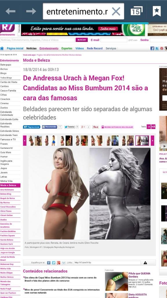 renatalvesmuse's tweet photo. @TNFamosos @todonoticias Sigam @renatalvesmiss .Votem na Renata neste link http://t.co/nL2tmlEXHr http://t.co/uNHh7l58sf