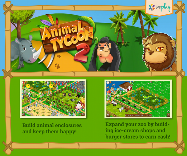 weplayglobal's tweet photo. Build your very own greatest animal theme park on Animal Tycoon 2, available on WePlay! http://t.co/WkGiJZNnpl. http://t.co/4BJHviHvwf