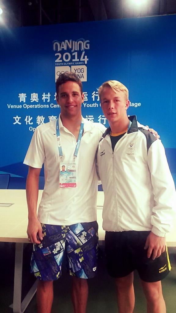 Seeing <a href="/Westville_BHS/">Westville Boys' High School</a> Old boy <a href="/chadleclos/">Chad Le Clos</a> in Nanjing, China at the <a href="/youtholympics/">Youth Olympic Games</a>! #Westvilleboys #YOG <a href="/TKhockeySA/">TK Hockey SA</a>