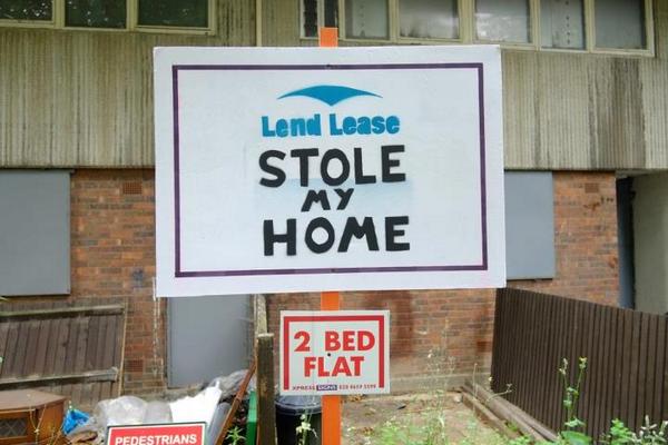 heygatewashome's tweet photo. The average compensation paid to Heygate leaseholders for a 2-bed flat was 107k #whoseregeneration? https://t.co/HIFMKQTgrX