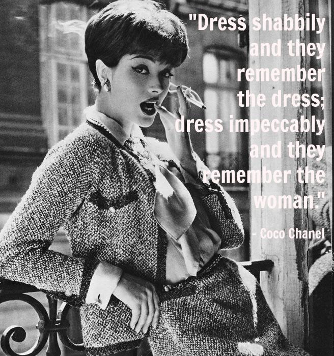 Nadia Zahid on X: “@ELLEmagazine: Happy birthday, Coco Chanel! The fashion  icon's best quotes ever:    Word!! / X