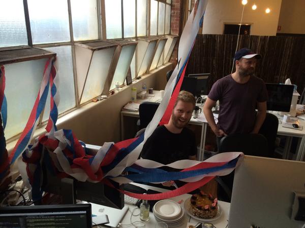 inspire9dev's tweet image. Today @pat’s desk got birthday-bombed