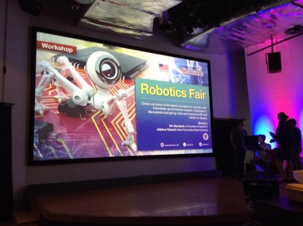 Robotic Fair di <a href="/atamerica/">@america</a> dengan Eric Stackpole dan <a href="/Adi_Robot/">Aditya Parameshwaran</a>