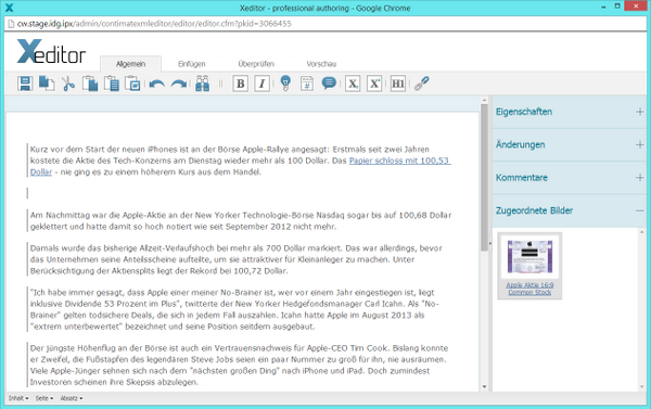 COMPUTERWOCHE's tweet photo. Kaum einen Tag weg, schon haben wir einen neuen CMS-Editor. What a Beauty! #Xeditor #Appsoft http://t.co/I8SKLG0aVU