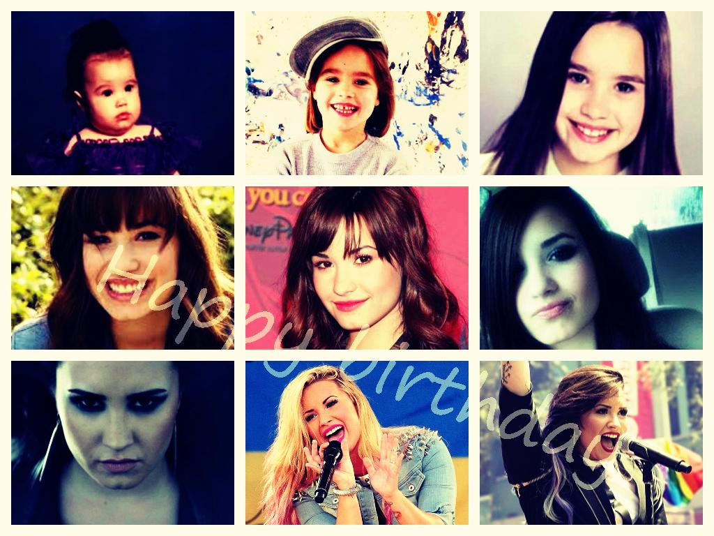Happy birthday demi lovato,i made a collage you Based your life in pictures  