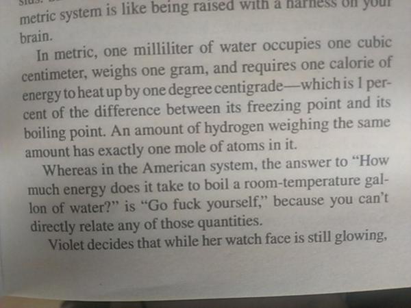 The metric system vs imperial - this made me laugh so hard.