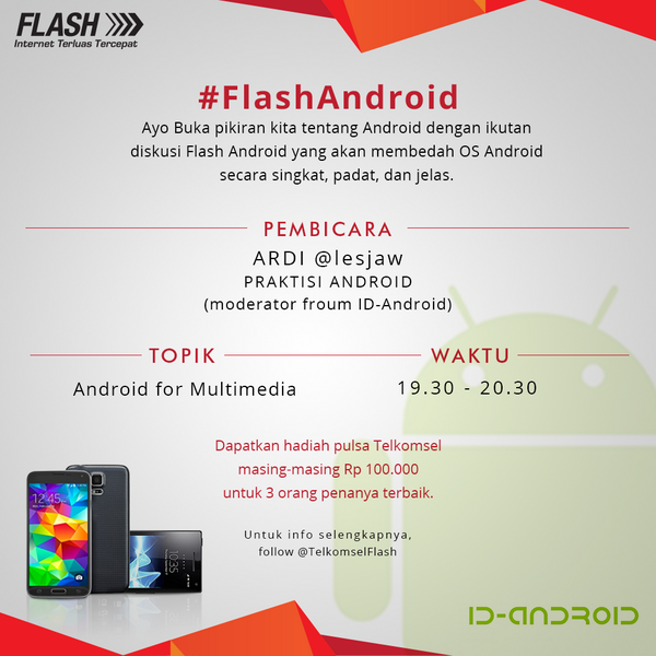 monstreza's tweet image. -&amp;gt; RT @telkomselflash: FlashMania, sebentar lagi #FlashAndroid siap dimulai! Siap dengan pertanyaan kamu?