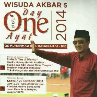 25 Oktober nanti pada hadir ke GBK ya.. Wisuda Akbar I <a href="/Daarul_Quran/">PPPA DAARUL QUR'AN</a>