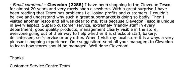 Great customer comment for the store. <a href="/mikerw987/">Mike Wheatley</a> @macallan10 <a href="/heleneastwood1/">Helen Eastwood</a>