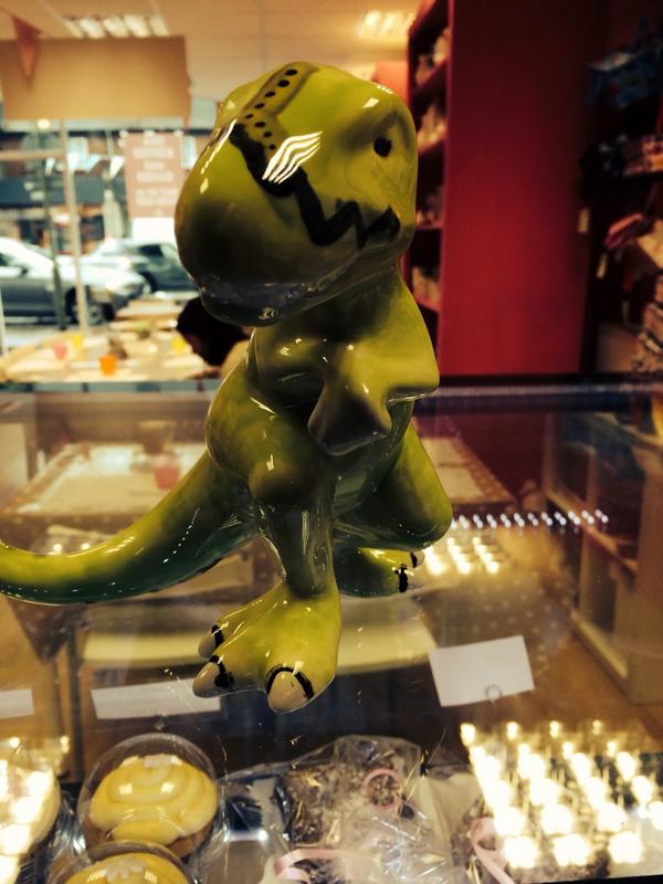 youpaintwebake's tweet photo. meet Dino dinosaur ! painted at You Paint We Bake, Barnet..with love!! http://t.co/KGCsQ3vaun