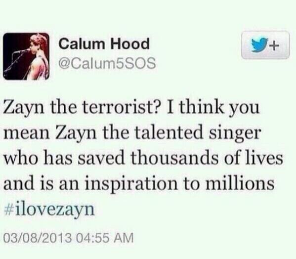 overagain1998's tweet photo. @FreeAmanda @nialler_james16 @zaynmalik what's in the picture is enough @Calum5SOS #ILoveZayn #ThanksCalum http://t.co/KO19xaBH3c