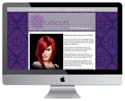 Rumours Beauty Salon - Iver Heath Bucks. #NewWebsite up and running! rumours-iver.co.uk take a look! #WebDesign