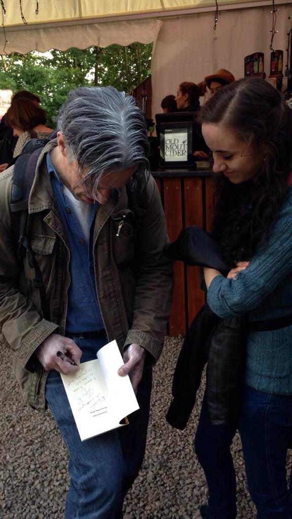 ttipublicity's tweet photo. Our very own Justin Boucher signing autographs.Come see him in #ScaramoucheJones @ThePleasance today@15.30! #edfringe http://t.co/JTpNVsDRBs
