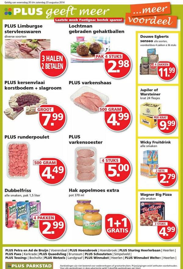 Extra aanvullen.... Vanaf woensdag 20 augustus t/m zaterdag 23 augustus
