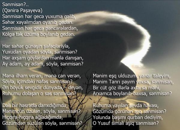 ganire pashayeva on twitter sənmisən qənirə paşayevadan bu