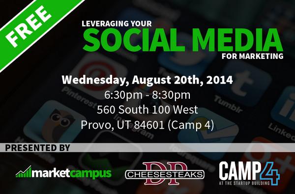 MarketCampus's tweet image. Join us TONIGHT for a FREE social media workshop at 6:30pm in Provo! marketcampus.com/social-worksho…