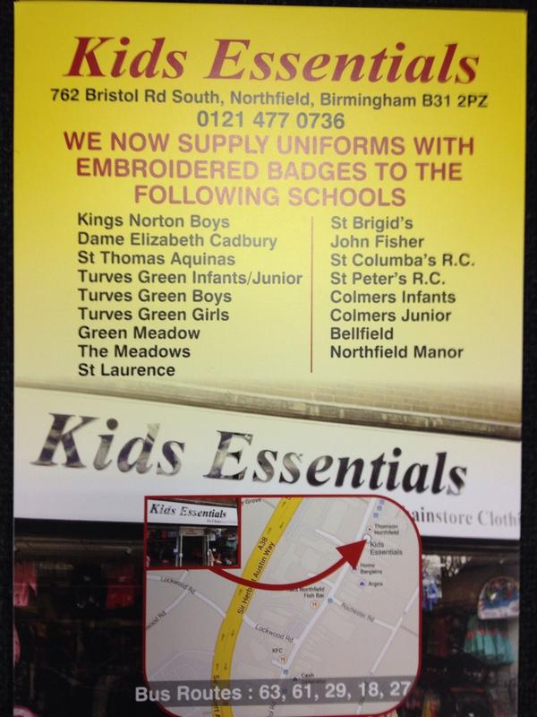 Kids_Essentials's tweet photo. We now supply school uniforms with badges for the following schools...... http://t.co/LO83w4IFSR