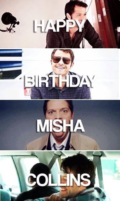 Happy birthday Misha Collins!!!!!      