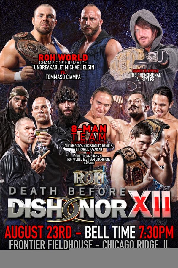 WillFerrara's tweet photo. This weekend it's Death Before Dishonor XII coming to Milwaukee WI &amp; Chicago Ridge IL!  @ringofhonor #WatchROH http://t.co/p7SkM74dSl