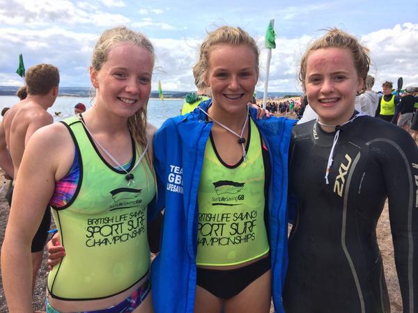 Gold to woolacombe's Jess, Summer &amp; Katie in the taplin <a href="/SLSGBNippers/">SLSGB Nippers</a> #SurfLifeSavingchamps